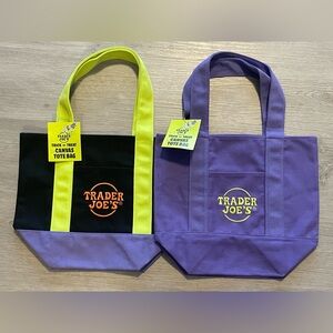 NWT Trader Joe's Mini Canvas Tote Bags
